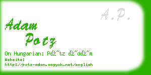 adam potz business card